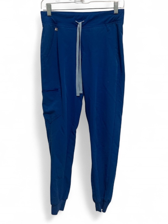 Figs Pants - Figs Zamora Blue Jogger Scrub Pants with Drawstring